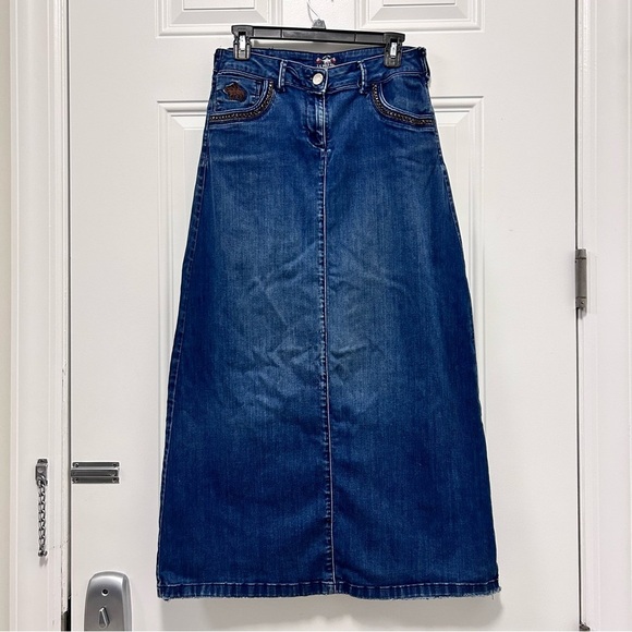 U.S. Polo Assn. Dresses & Skirts - Vintage US Polo Ralph Lauren Denim Maxi Skirt SZ L